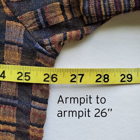 Jhane Barnes Vintage Wool Blend Coogi - Style Crewneck Flat Knit Sweater XL - Picture 9 of 14